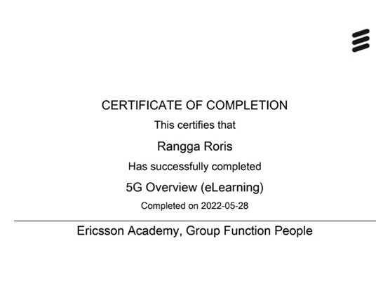 Ericsson Certificate